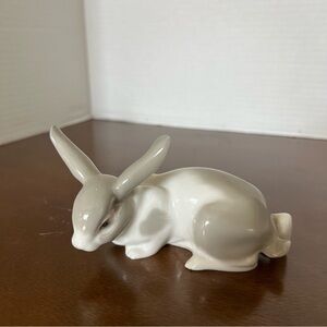 Rare Retired 1950s RABBIT CROUCHING Lladro Conejo Agazapado Figurine vintage